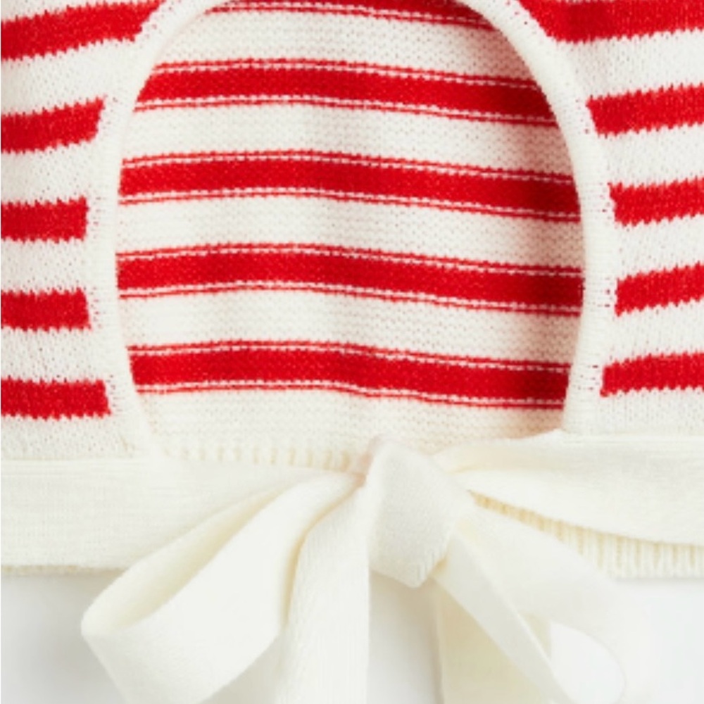 Red and White Striped Knit Top - Picture 1 of 7
